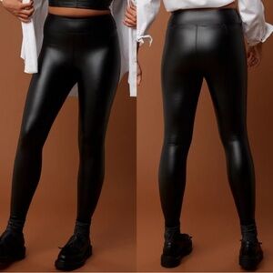 Aerie Black leather Leggings